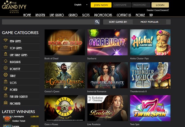 The Grand Ivy Casino Review